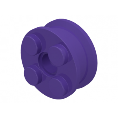 dark purple wheel freestyle with technic pin hole