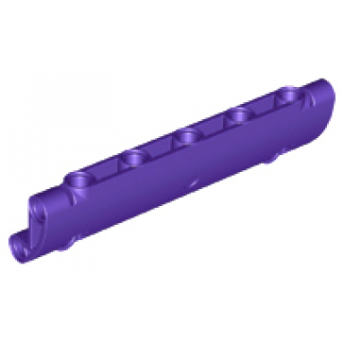 dark purple technic panel curved 11 x 3 with 2 pin holes through panel surface