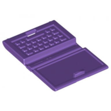 dark purple minifigure utensil computer laptop