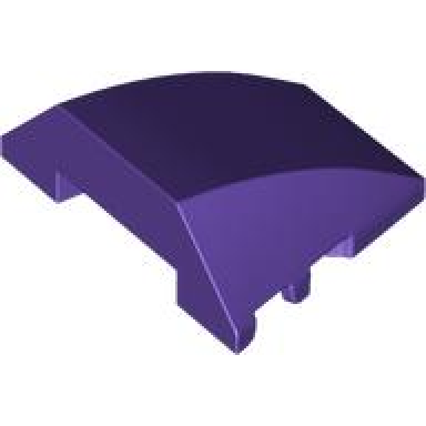 dark purple wedge 4 x 3 triple curved no studs