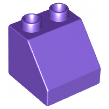 dark purple duplo brick 2 x 2 x 1 1 2 slope 45