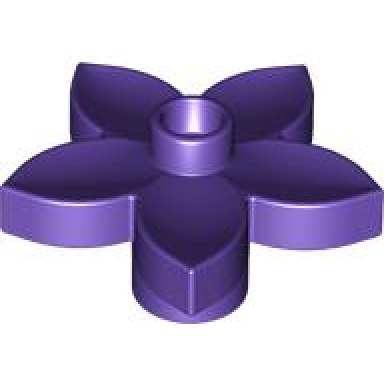 dark purple duplo plant flower with stud