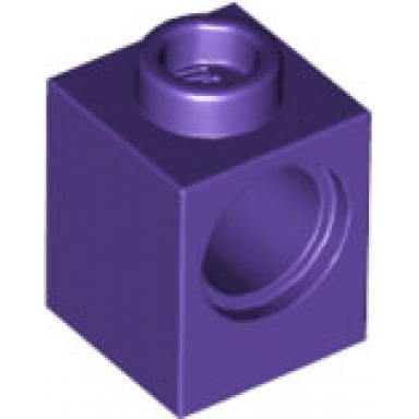 dark purple technic brick 1 x 1 with hole