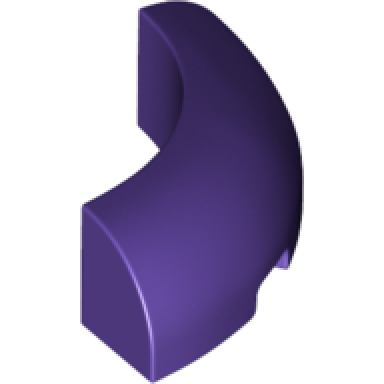 dark purple brick round corner 3 x 3 without studs
