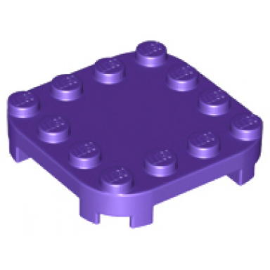 dark purple plate modified 4 x 4 with rounded corners and 4 feet