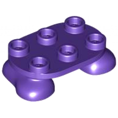 dark purple legs with plate round 2 x 3 - 2 feet