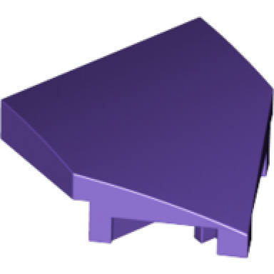 dark purple wedge 2 x 2 x 2 3 pointed