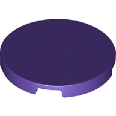dark purple tile round 3 x 3