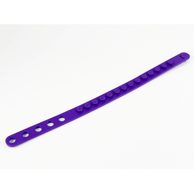 dark purple bracelet with 1 x 14 studs and 5 holes