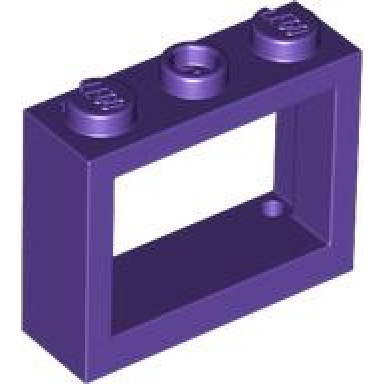 dark purple window 1 x 3 x 2 flat front
