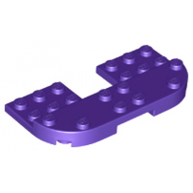 dark purple plate round 4 x 8 x 2 3 raised 2 x 8 and 2 x 2 cutout