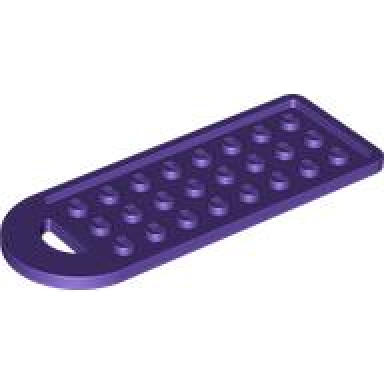 dark purple bag tag with 3 x 8 studs