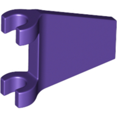 dark purple flag 2 x 2 trapezoid with flared edge