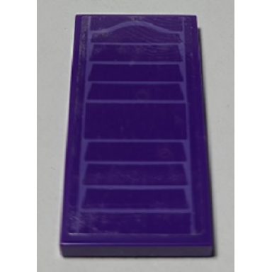 dark purple tile 2 x 4 with medium lavender window shutter pattern sticker - set 41369