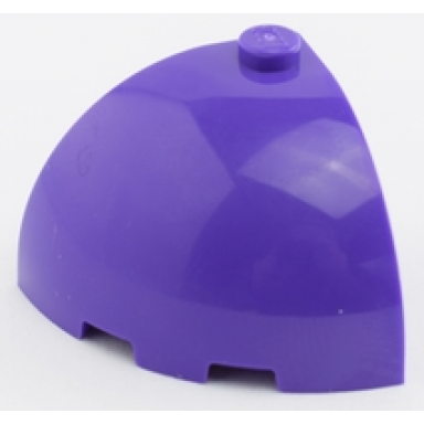 dark purple brick round corner 3 x 3 x 2 dome top
