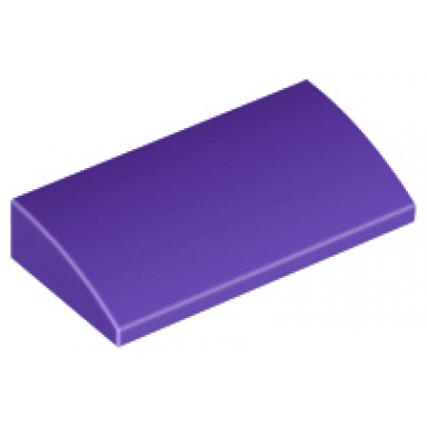 dark purple slope curved 2 x 4 x 2 3 with bottom tubes
