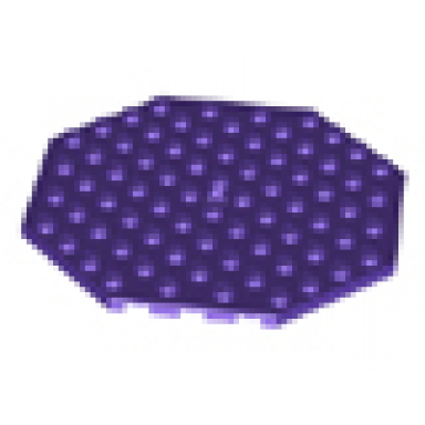 dark purple plate modified 10 x 10 octagonal with hole