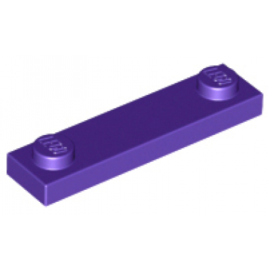dark purple plate modified 1 x 4 with 2 studs without groove