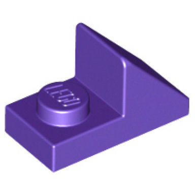 dark purple slope 45 2 x 1 with 2 3 cutout