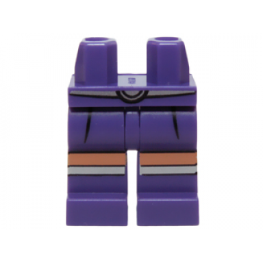 dark purple hips and legs with miniskirt silver belt and boot tops pattern