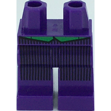 dark purple hips and legs with black pinstripes green vest tails pattern joker