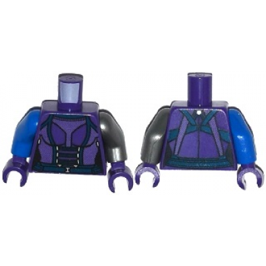 dark purple torso female purple armor with dark blue belt pattern flat silver arm left blue arm right dark purple hands