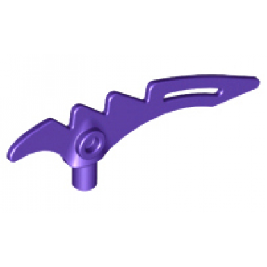 dark purple minifigure weapon crescent blade serrated with bar