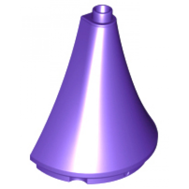 dark purple duplo roof spire half 4.5 x 2 x 4