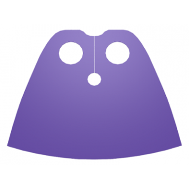 dark purple minifigure cape cloth very short - traditional starched fabric