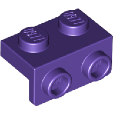 dark purple bracket 1 x 2 - 1 x 2