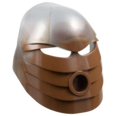 light brown bionicle mask rau with marbled pearl light gray pattern