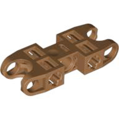 light brown technic axle and pin connector 2 x 5 with 2 ball joint sockets open sides