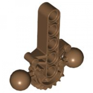 light brown bionicle hips lower torso with 2 ball joint and 7 tooth half gear