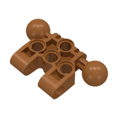 light brown bionicle vahki torso lower section with 2 ball joint and 4 pin holes