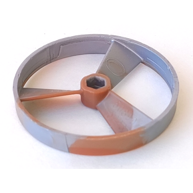 light brown bionicle rhotuka spinner propeller rotor with marbled pearl light gray pattern