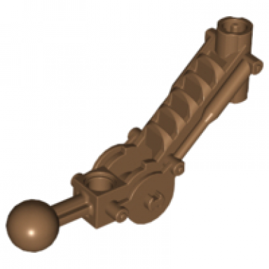 light brown bionicle ball joint 5 x 7 arm with dual axle hole at 90 degrees
