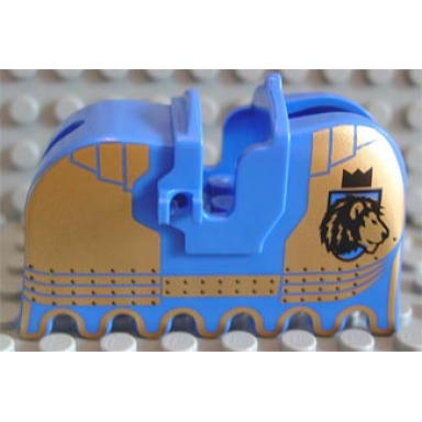 horse barding ruffled edge with knights kingdom ii lion with crown pattern
