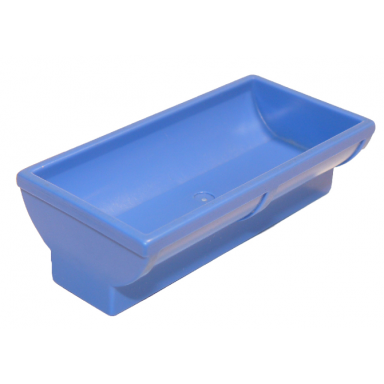 blue-violet duplo animal accessory feeding trough 2 x 4 x 2 with curved sides