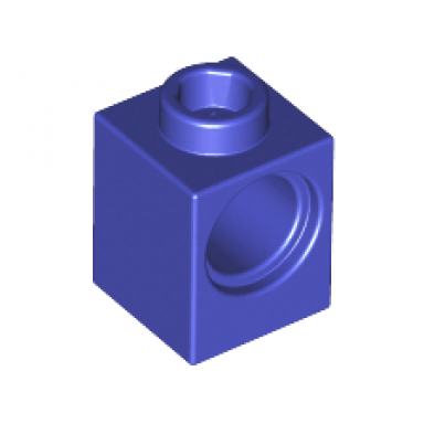 blue-violet technic brick 1 x 1 with hole