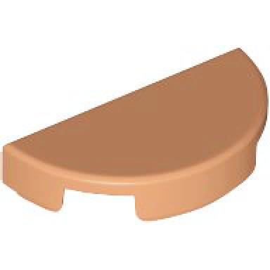nougat tile round 1 x 2 half