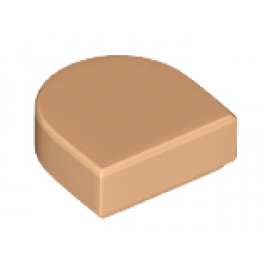 nougat tile round 1 x 1 half circle extended