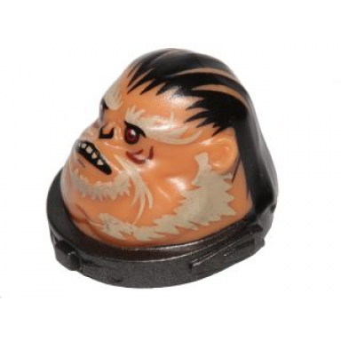 nougat minifigure head modified sw iakaru with bistan pattern
