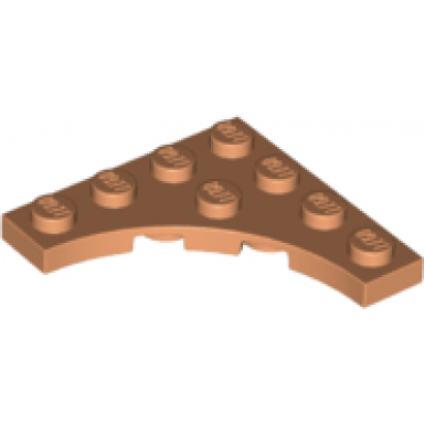 nougat plate modified 4 x 4 with 3 x 3 curved cutout