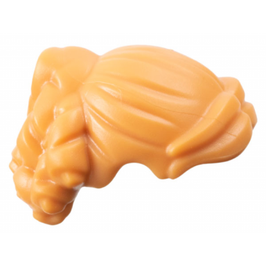 nougat mini doll hair female mid length bangs part in middle ringlets and hole for pin in back