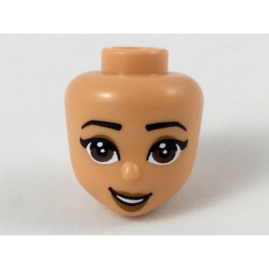 nougat mini doll head friends with dark brown eyes medium nougat lips pattern jasmine
