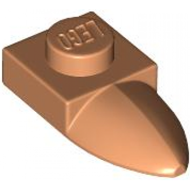 nougat plate modified 1 x 1 with tooth horizontal