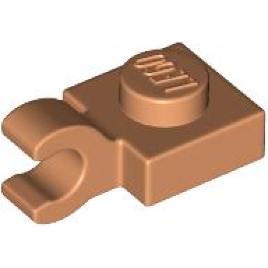 nougat plate modified 1 x 1 with open o clip horizontal grip