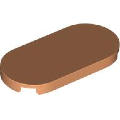 nougat tile round 2 x 4 oval