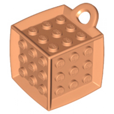 nougat bag tag cube with 3 x 3 studs on all sides