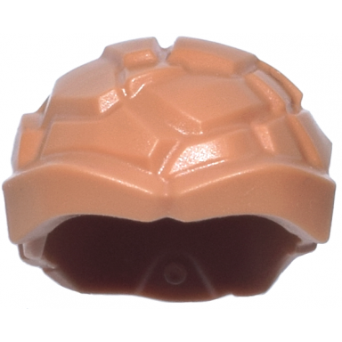 nougat minifigure headgear head top cracked rock with thick rounded eyebrows